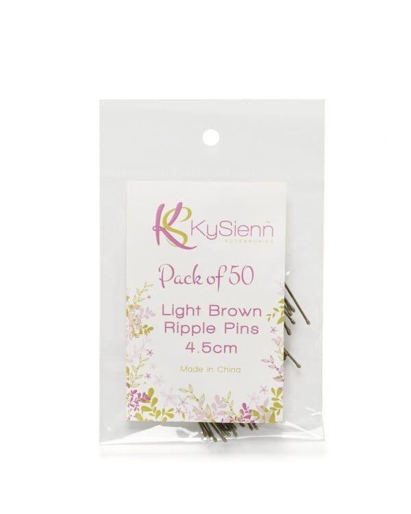 KySienn Ripple Pins 4.5cm 50 Pack Light Brown