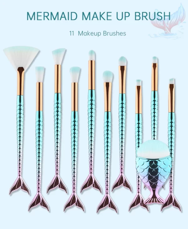 KySienn Mermaid Make up Brush Set