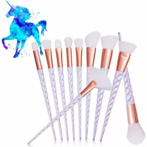KySienn 10PCS Purple Unicorn Makeup Brush Set